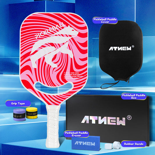 ATNEW JSR-103 Hollow Design 20MM Thickness PP Honeycomb Core Racket，Lightweight  T300 Carbon Fiber Pickleball Paddle