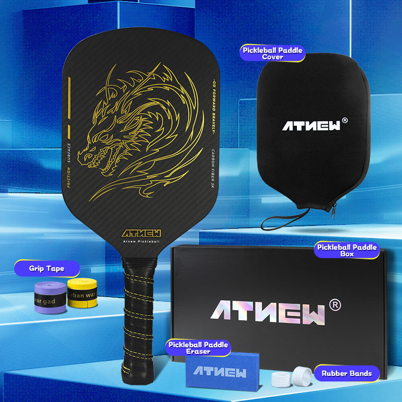 ATNEW BV51-01 Dragon Series Carbon Fiber T700  Pickleball Pickleball Paddle, 16MM Thermoformed Carbon Fiber 3K  Surface Training Racket