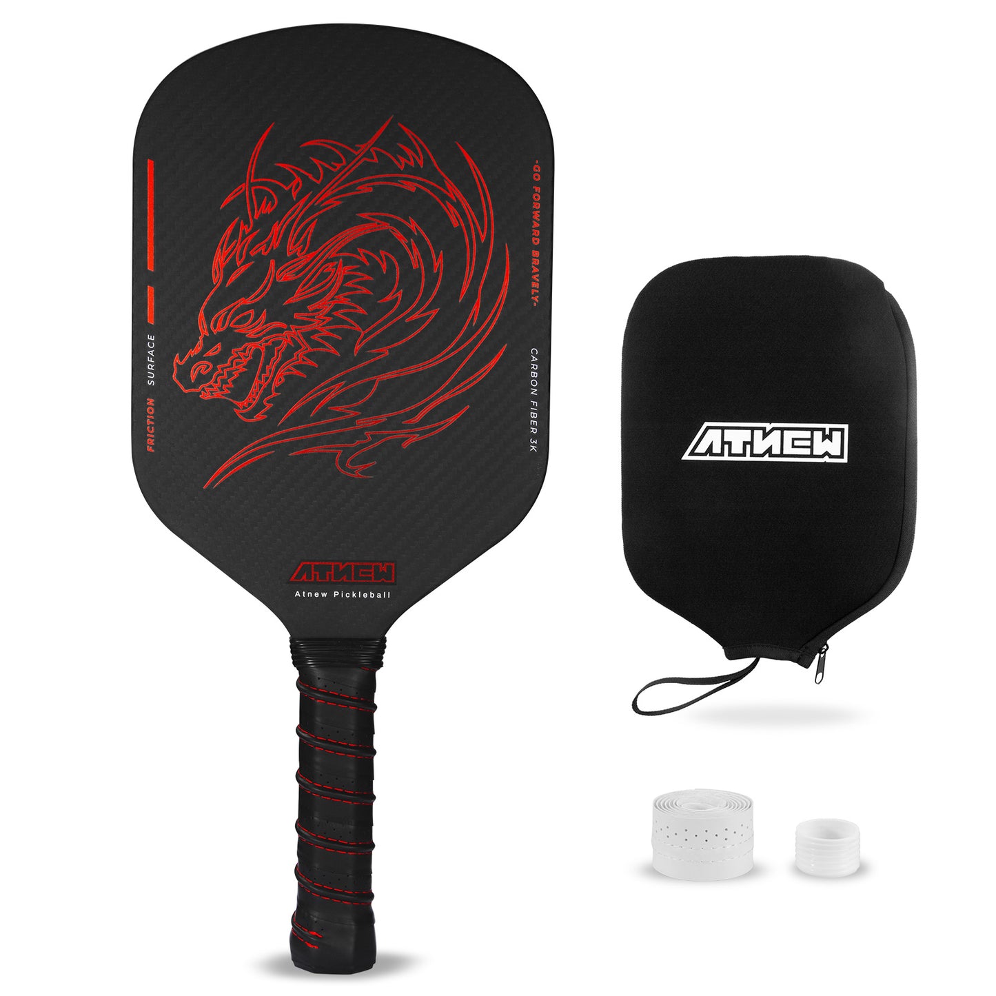 ATNEW BV51-01 Dragon Series Carbon Fiber T700  Pickleball Pickleball Paddle, 16MM Thermoformed Carbon Fiber 3K  Surface Training Racket